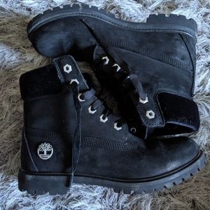 Velvet Black Timberlands - Women's size 8